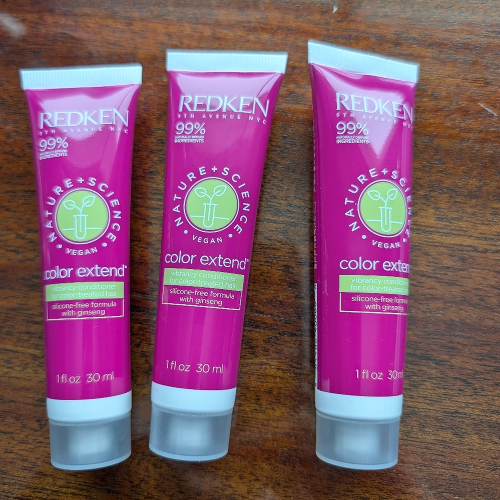 Redken Nature + Science Vegan Color Extend Conditioner Set Of 3 New